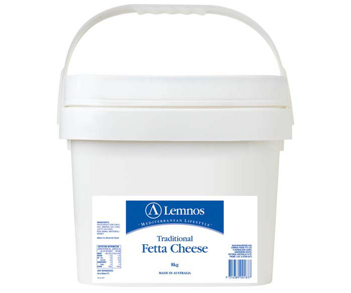 Lemnos Full Cream Fetta 8kg Lemnos Full Cream Fetta 8kg. Servings per Pack: 266, Serving Size: 30g