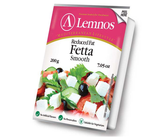 Lemnos Reduced Fat Smooth Fetta 200g Lemnos Reduced Fat Fetta Cheese - 200g. Servings per Pack: 8, Serving Size: 25g