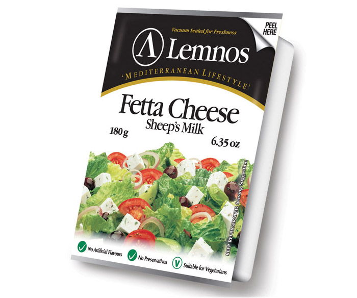 Lemnos Sheeps Milk Fetta – 180g. Servings per Pack: 6, Serving Size: 30g