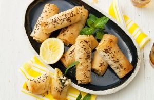 Chilli, Spinach & Fetta Filo Cigars recipe made with Lemnos Fetta
