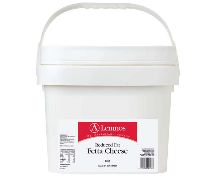 Lemnos Reduced Fat Fetta 8kg Lemnos Reduced Fat Fetta 8kg. Servings per Pack: 266, Serving Size: 30g