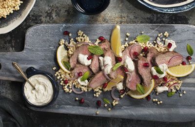 Minted Lamb with Fetta & Yoghurt recipe made with Lemnos Smooth Fetta