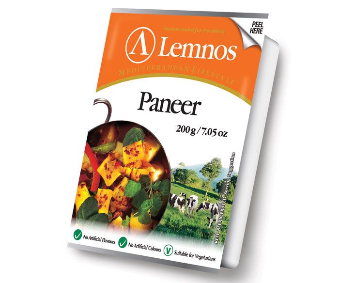 Lemnos Paneer 200g Lemnos Paneer - 200g. Servings per Pack: 4, Serving Size: 50g