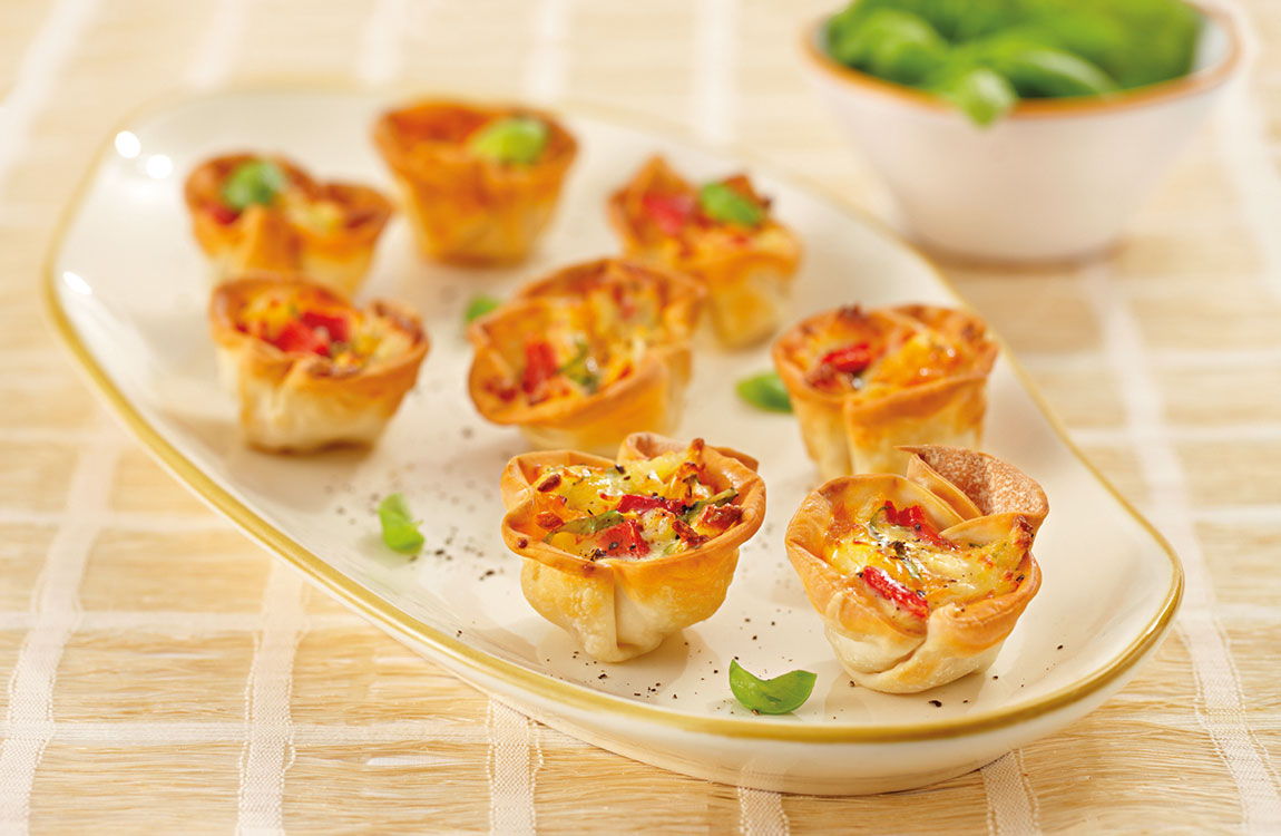 Chargrilled Capsicum Tartlets Recipe made with Lemnos Haloumi