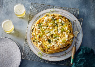 Traditional Spanakopita Greek Recipe made with Lemnos Traditional Fetta Cheese