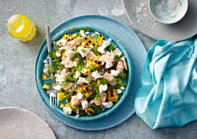 Tuna, Rocket and Corn Salad with Smooth Fetta Recipe made with Lemnos Smooth Fetta Cheese